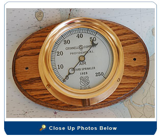 1923 Ashcroft Solid Brass Fire Gauge