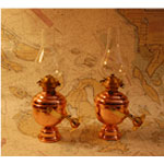 Matched Pair of Gimbaled Cabin Oil Lamps